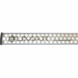 Et hvidt Akvarie LUMAX LED-rør med ordet "Qmax" på og drevet af en Lumax-strømforsyning.