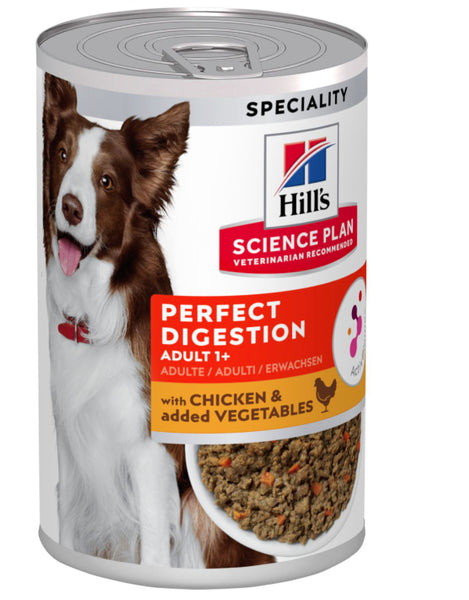 Se Hills Science Plan HILL'S SCIENCE PLAN Perfect Digestion Adult hundefoder med kylling & tilsatte grøntsager hos Os Med Kæledyr