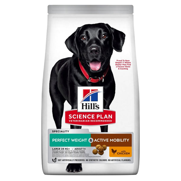 Hills Science Plan Hills tørfoder perfect weight & mobility 12kg. Til voksne store hunde