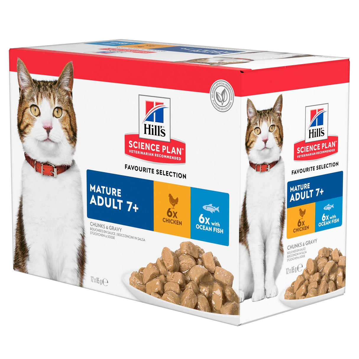 Vådfoder til katte fra Hill's senior katte +7 år - Multipack