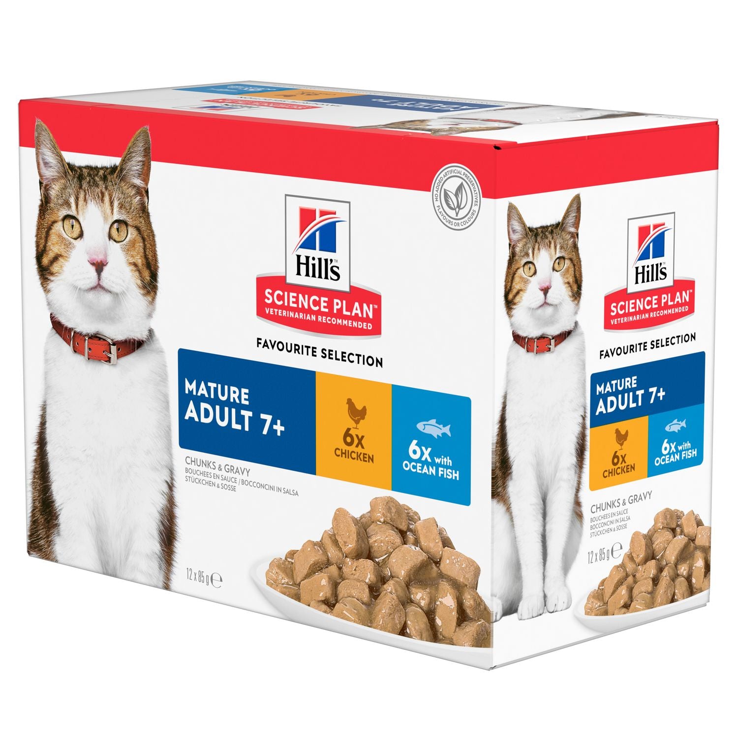 Vådfoder til katte fra Hill's senior katte +7 år - Multipack