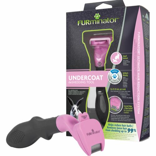 FURminator Børste, fjerner underuld - Furminator til kaniner og gnavere - pink.