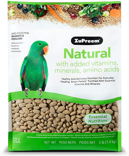 ZuPreem ZuPreem Naturel Pellets M/L, Fuglefoder medium/large papegøjer