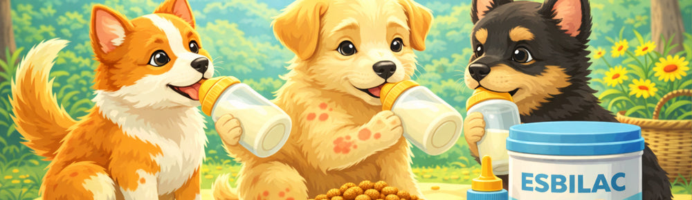 Modermælkserstatning og sutteflasker til hvalpe