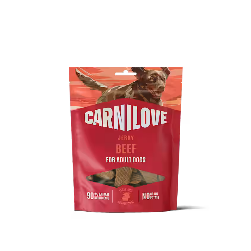 Hundegodbidder Jerky med Okse fra Carnilove - Korn- & Glutenfri