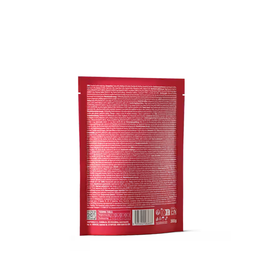 Vådfoder POUCH Paté, Kornfri & Glutenfri med kalkun, vildsvin & hybentil hunde fra Carnilove