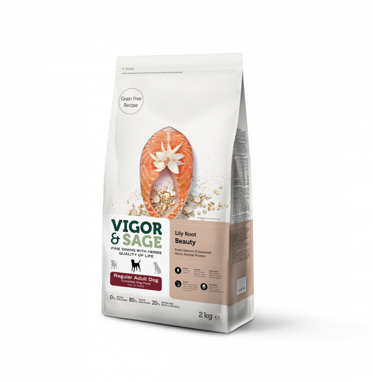 Vigor & Sage Lily Root Beauty Regular Adult Dog – kornfrit hundefoder til voksne hunde