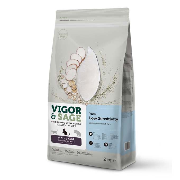 Vigor & Sage Yam Low Sensitivity Adult Dog – kornfrit hundefoder til sensitive hunde