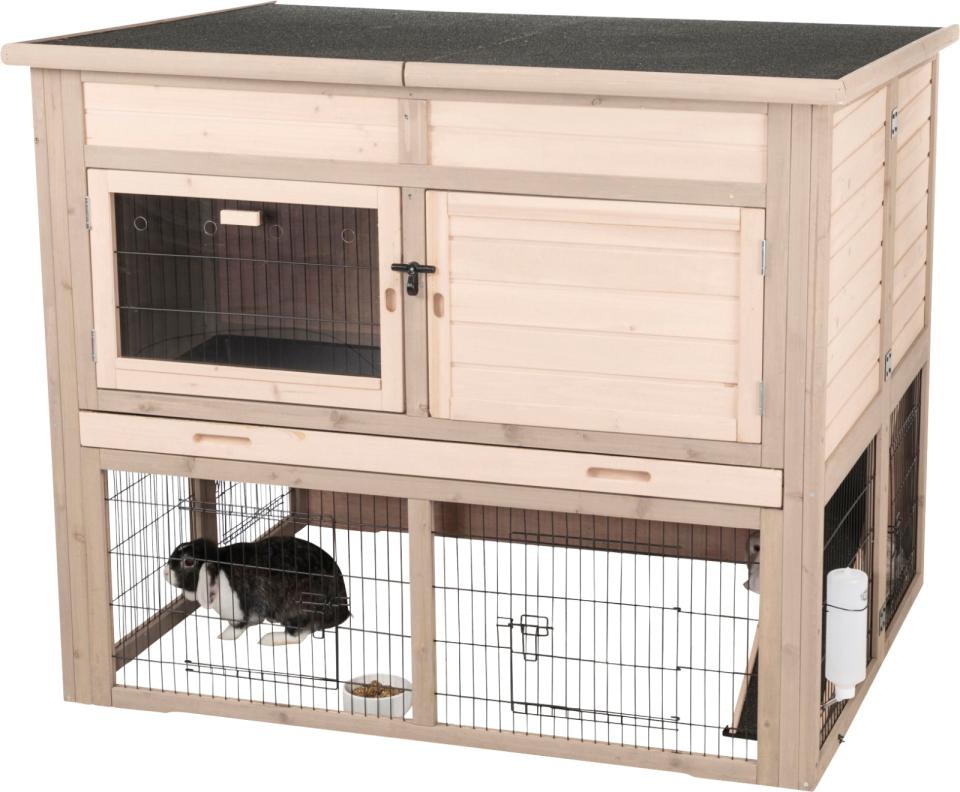 Udendørs Dobbelt isoleret kaninbur XL- B:120 x H:98 x L94 cm - Leveret gratis lige til døren (Copy)