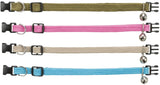 Halsbånd til kat med kliklås, elastisk, fåes i flere farver