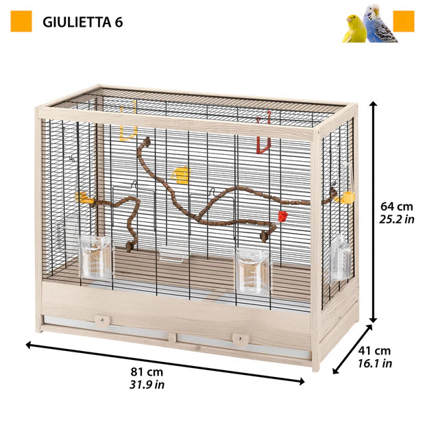 Fuglebur til undulater fra Ferplast, Juliet 6, 81 x 41 x 64cm