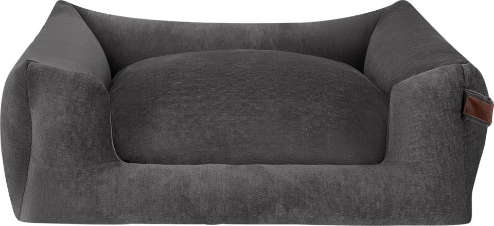 Hundeseng Fantail Snooze Mellow Smoke Grey, en lækker grå seng med høj kant