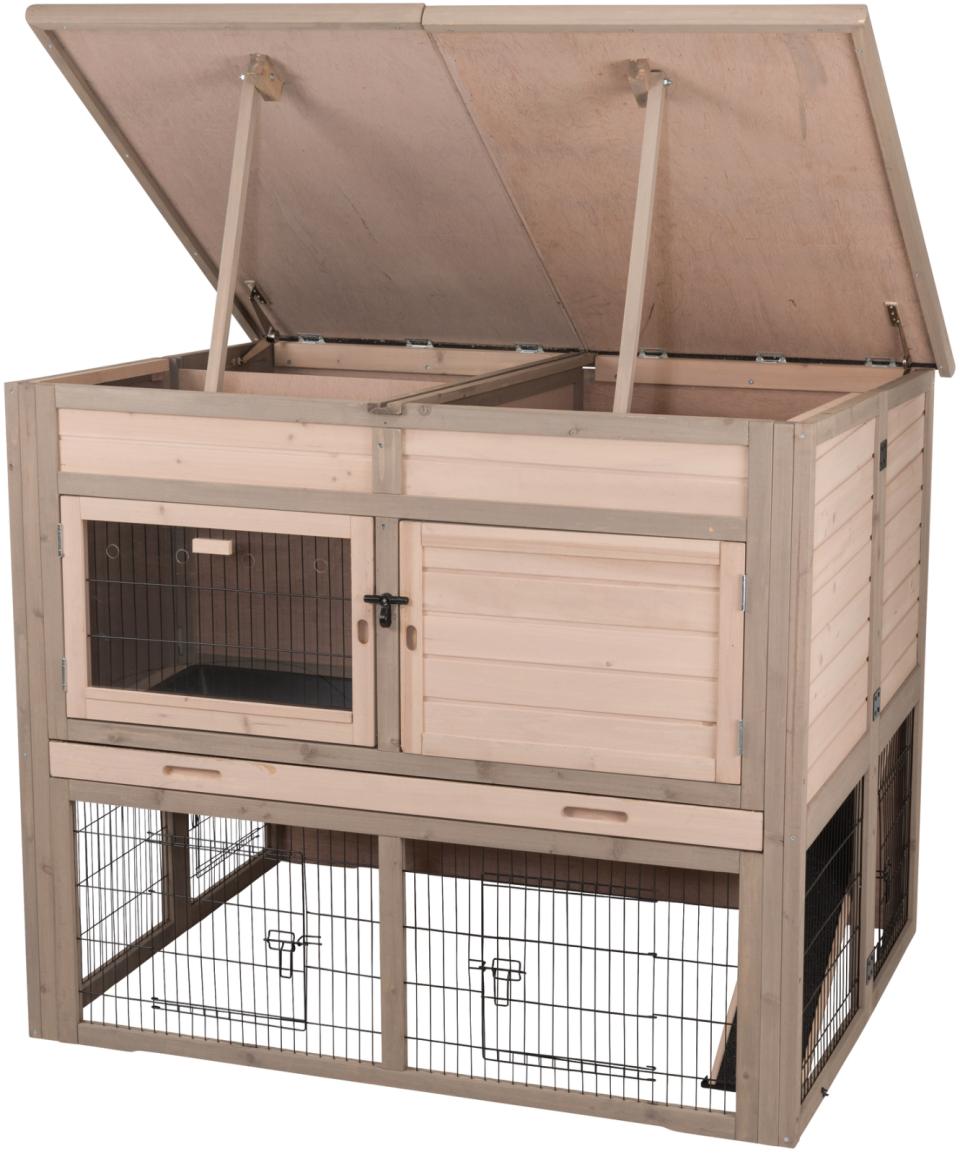 Udendørs Dobbelt isoleret kaninbur XL- B:120 x H:98 x L94 cm - Leveret gratis lige til døren (Copy)