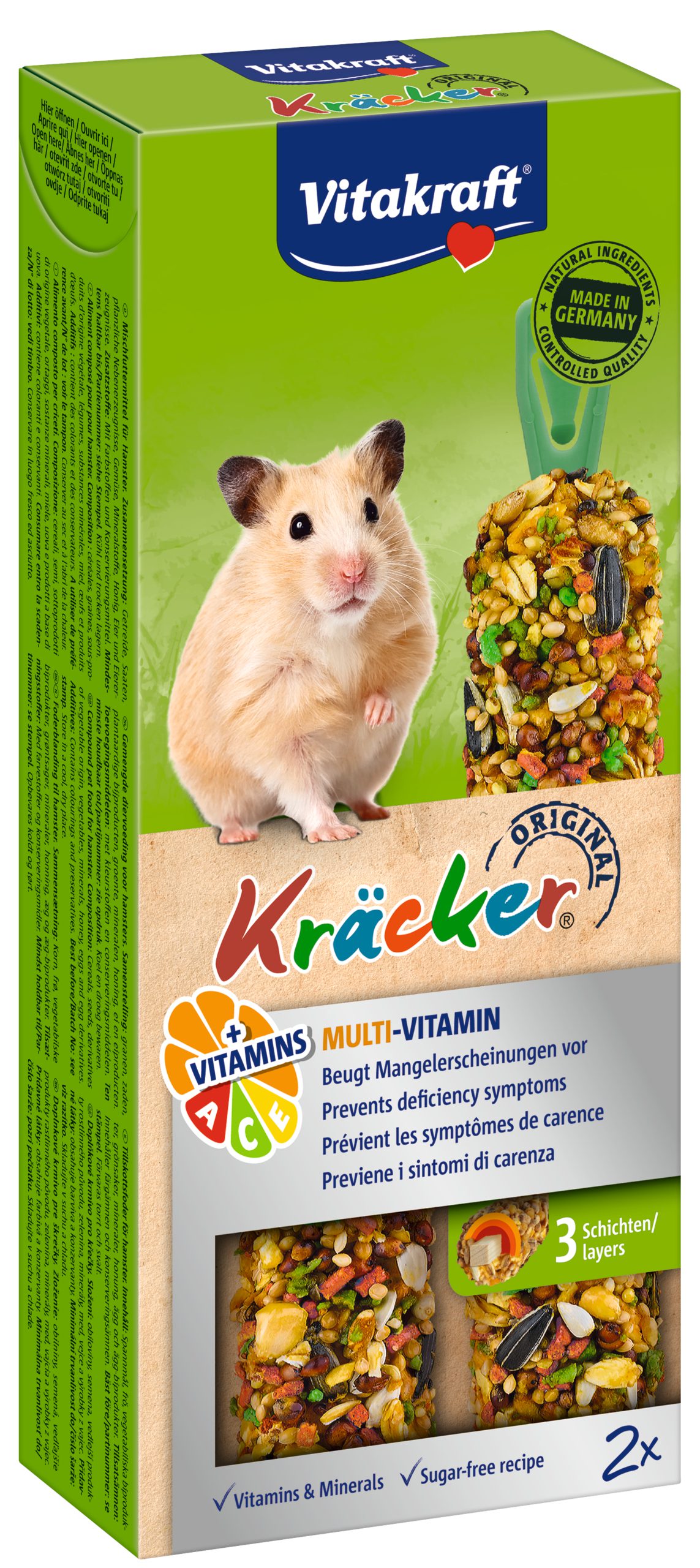 Kräcker, tandslibende stænger til hamster - Multivitamin