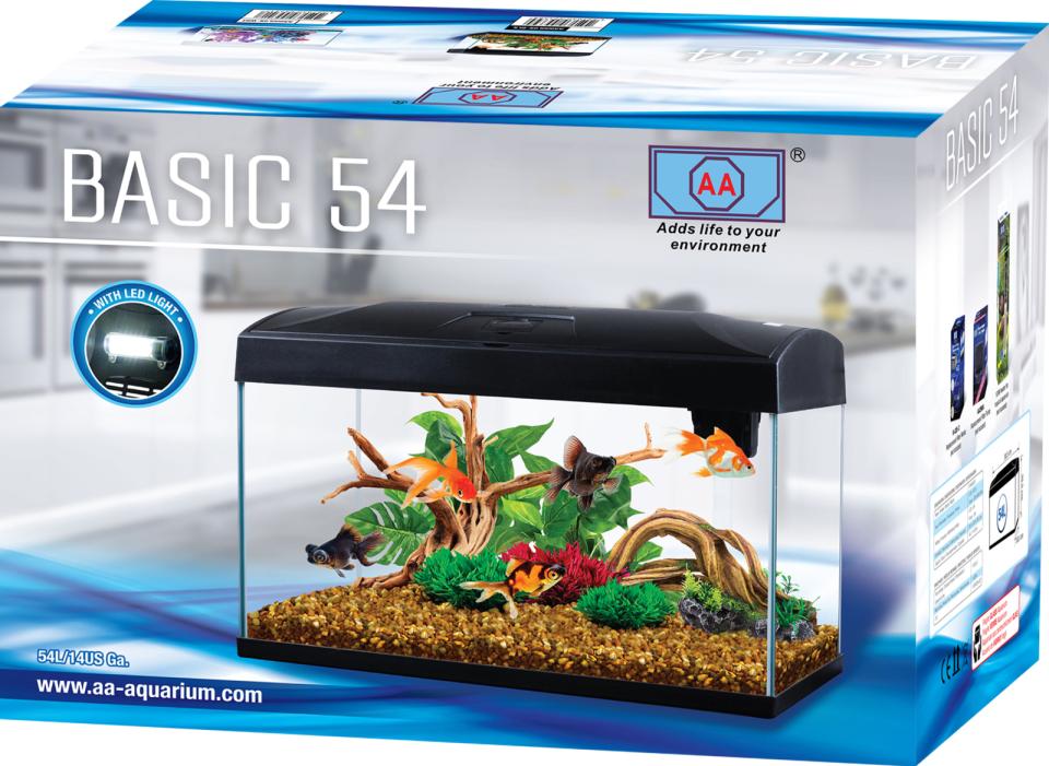 Akvarie LED Startsæt, Sealand 54L, sort - uden varmelegeme
