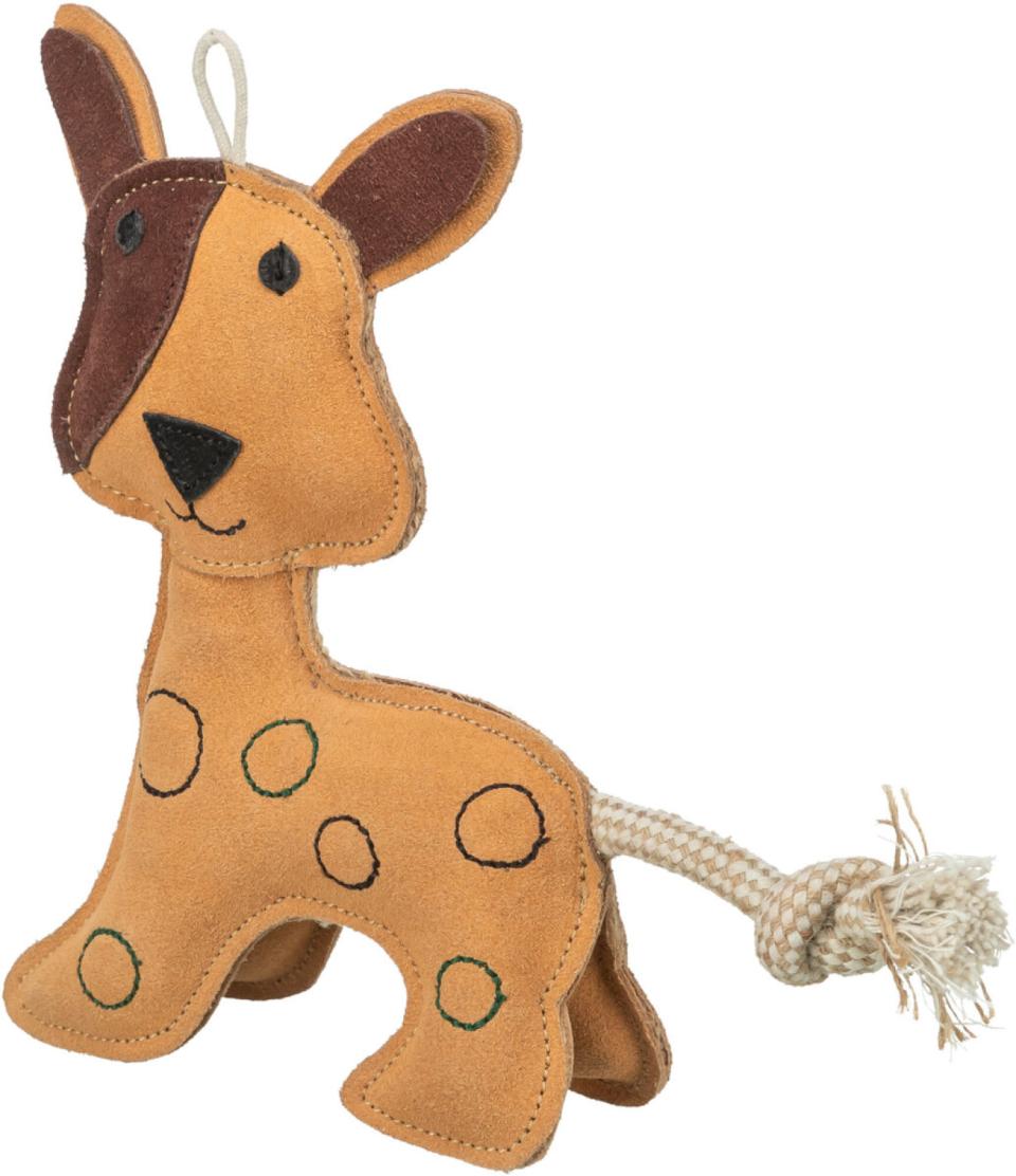 Hundebamse / Læder hund med reb - uden piv