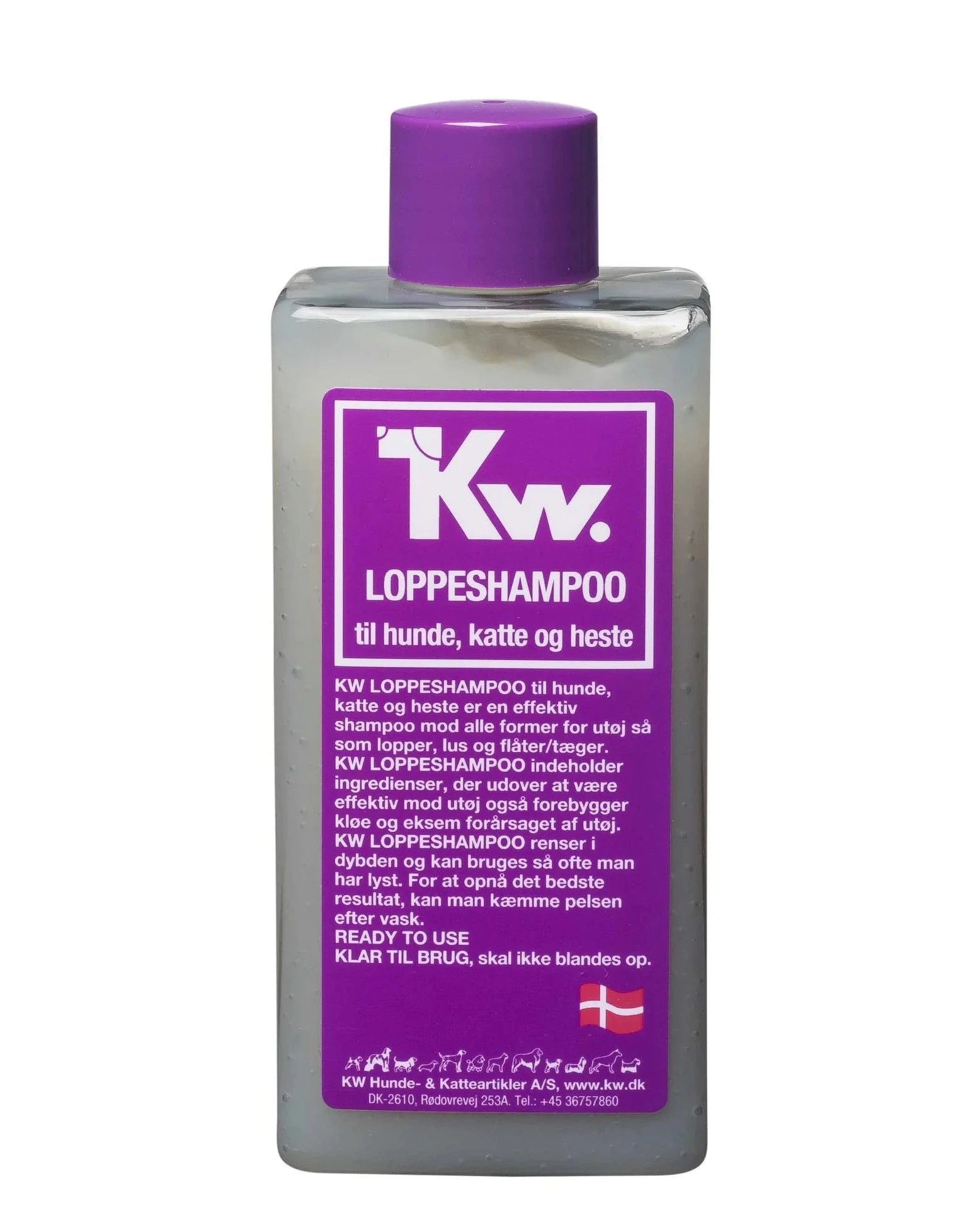 Loppeshampoo til hunde, katte & heste fra KW