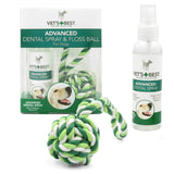 Tandpleje Spray Vet´s Best, til hunde med reb-bold