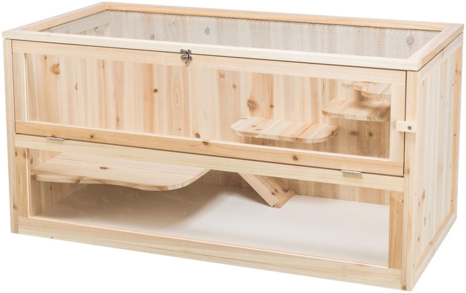 Hamsterbur af træ med god graveplads, Rodent Home