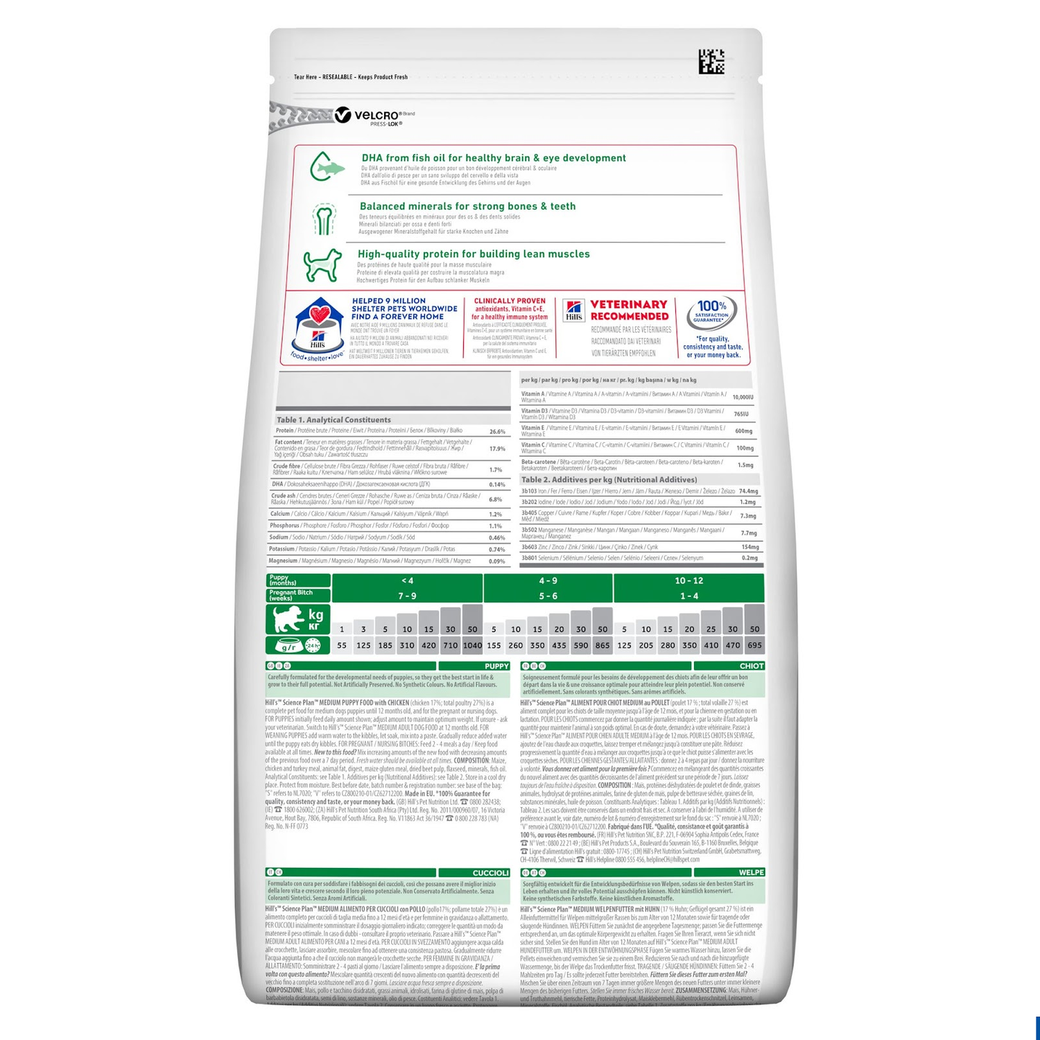 Hill's Science Plan hvalpefoder - Tørfoder til mellemstore hvalpe på op til 1 år med kylling
