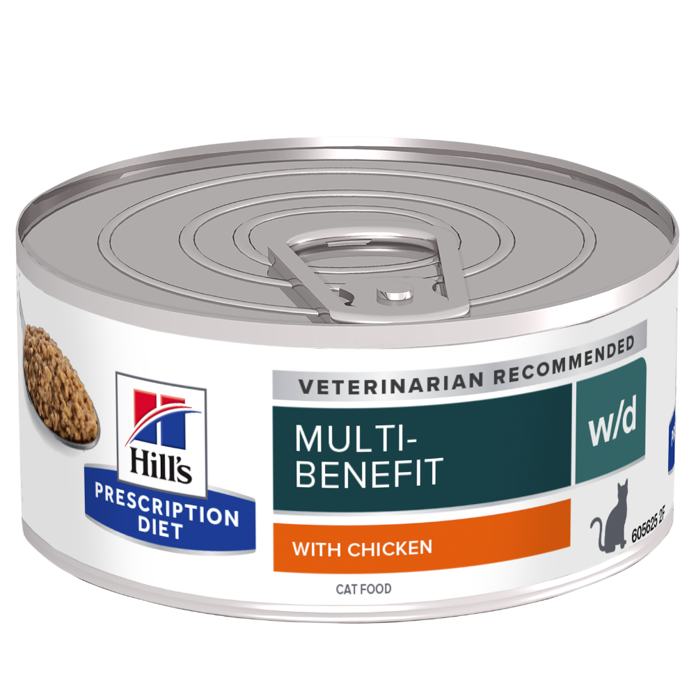 Hill's PRESCRIPTION DIET w/d Multi-Benefit kattefoder med kylling - 156g