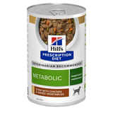 Hill's PRESCRIPTION DIET Metabolic Weight Management Stew hundefoder med kylling og tilsatte grøntsager 354g dåse
