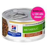 Hill's Prescription Diet Metabolic Stew kattefoder med kylling & grøntsager 82g dåse