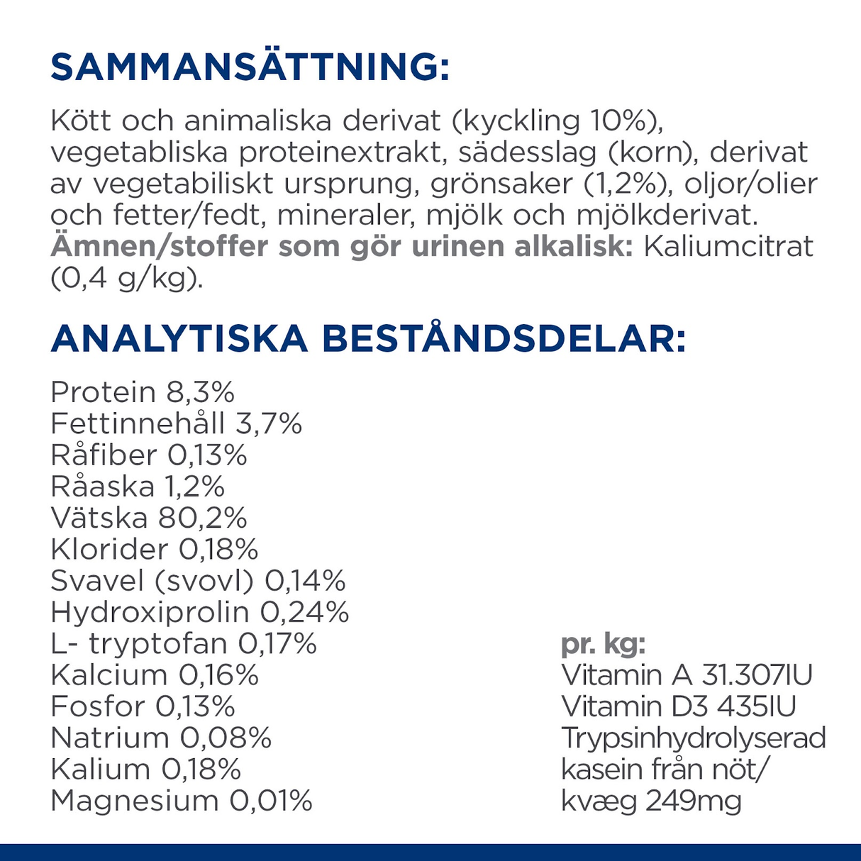 Hill's Prescription Diet c/d Multicare Stress Stew kattefoder med kylling og tilsatte grøntsager
