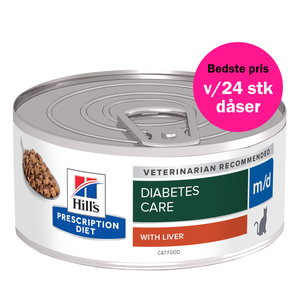 Hill's PRESCRIPTION DIET m/d Diabetes Care vådfoder til katte med lever 156g dåse