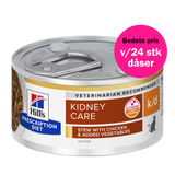Hill’s Prescription Diet k/d Stew til katte med kylling & grøntsager | Nyrestøttende vådfoder