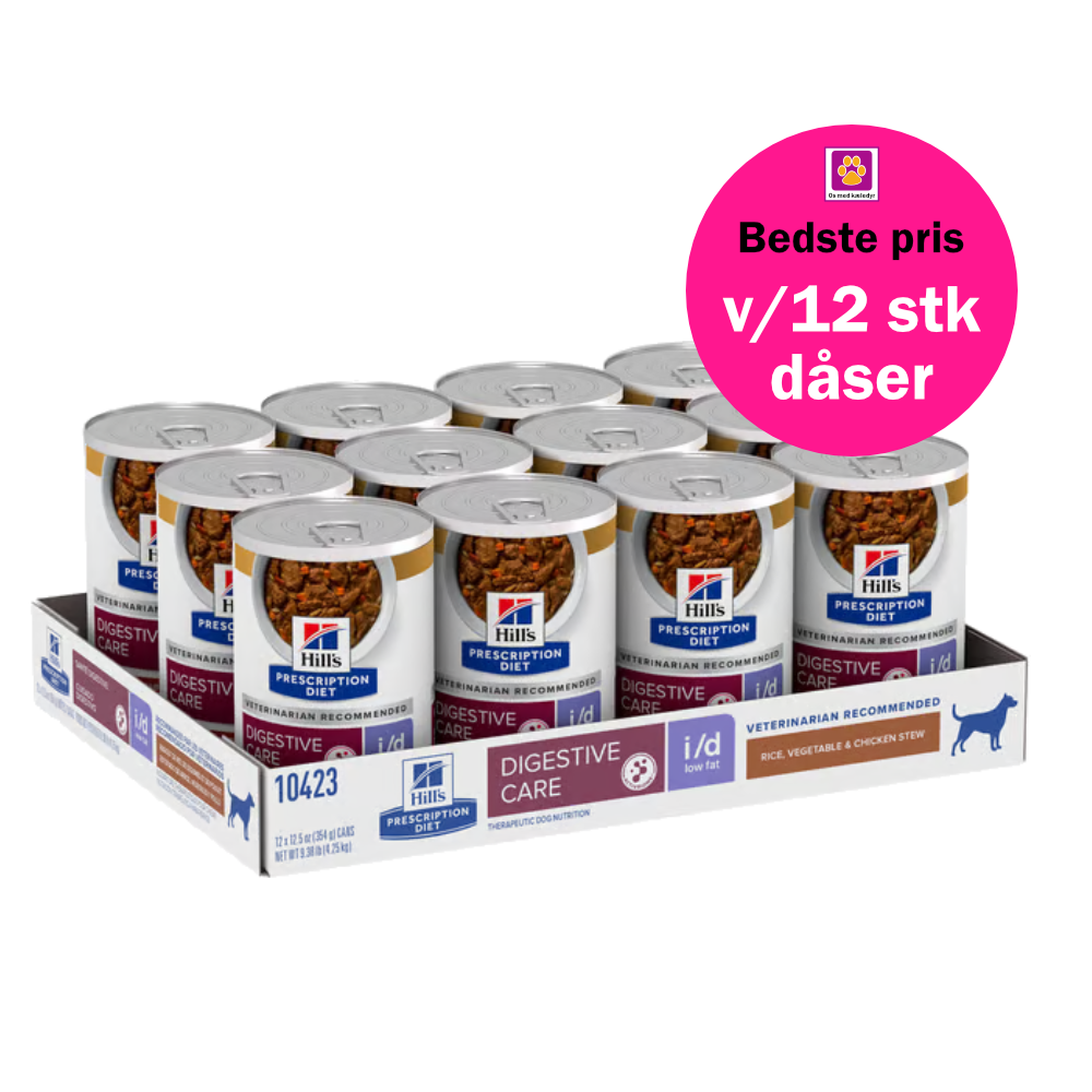Hill's PRESCRIPTION DIET i/d Low Fat Digestive Care vådfoder til hunde med kylling & tilsatte grøntsager