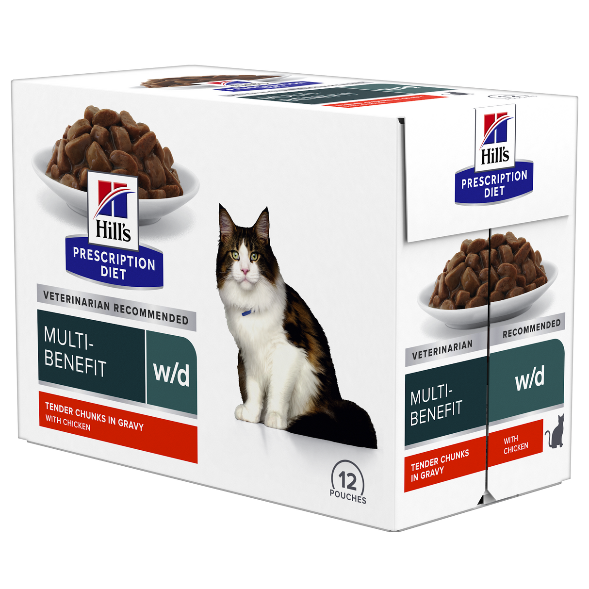 Hill’s PRESCRIPTION DIET w/d Multi-Benefit vådfoder til katte med kylling – 12x85g