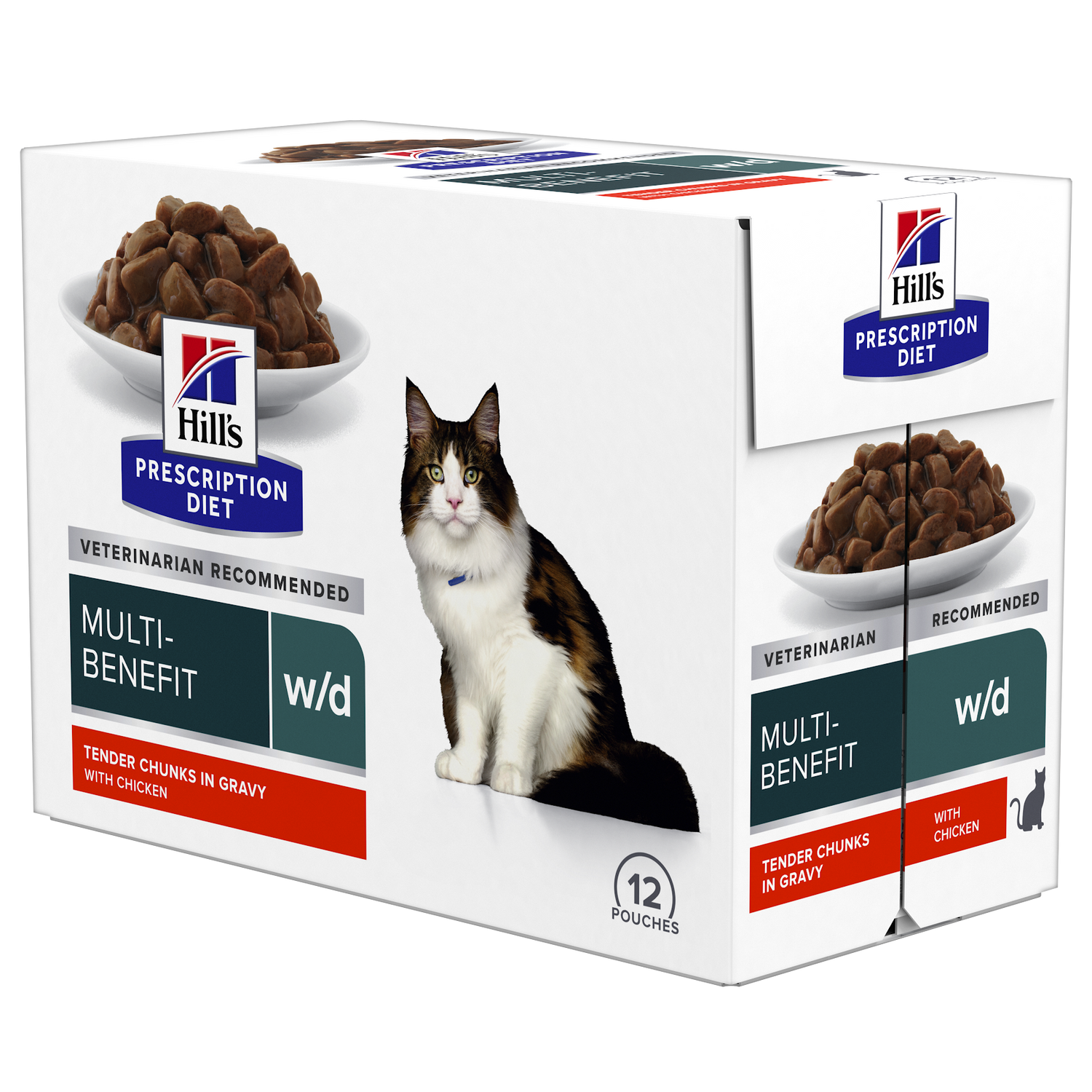 Hill’s PRESCRIPTION DIET w/d Multi-Benefit vådfoder til katte med kylling – 12x85g