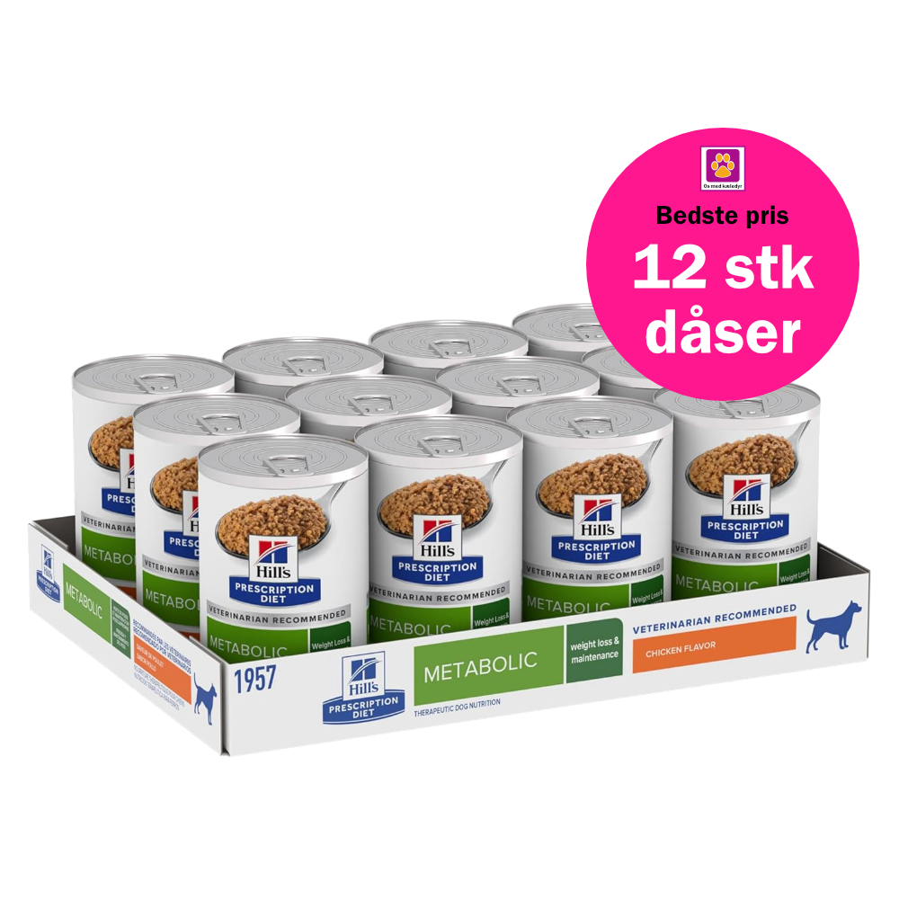 Hill's PRESCRIPTION DIET Metabolic Weight Management vådfoder til hunde med kylling 370g dåse