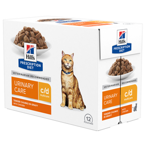 607536 - Hills Prescription Diet c-d Multicare Urinary Care vådfoder til katte - Kylling 12x85g