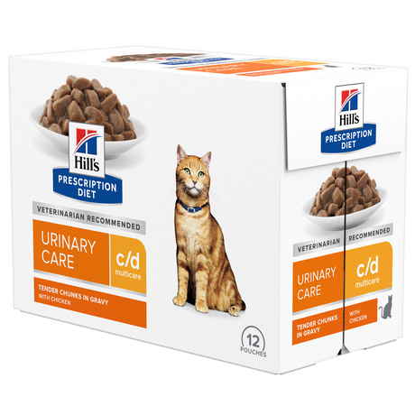 607536 - Hills Prescription Diet c-d Multicare Urinary Care vådfoder til katte - Kylling 12x85g