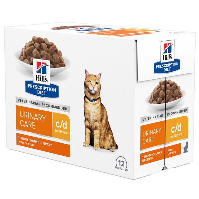 607536 - Hills Prescription Diet c-d Multicare Urinary Care vådfoder til katte - Kylling 12x85g