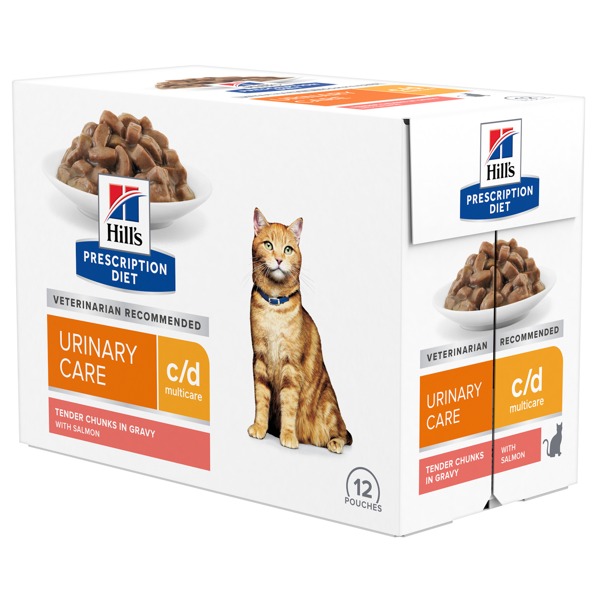 607536 - Hills Prescription Diet c-d Multicare Urinary Care vådfoder til katte - med Laks 12x85g