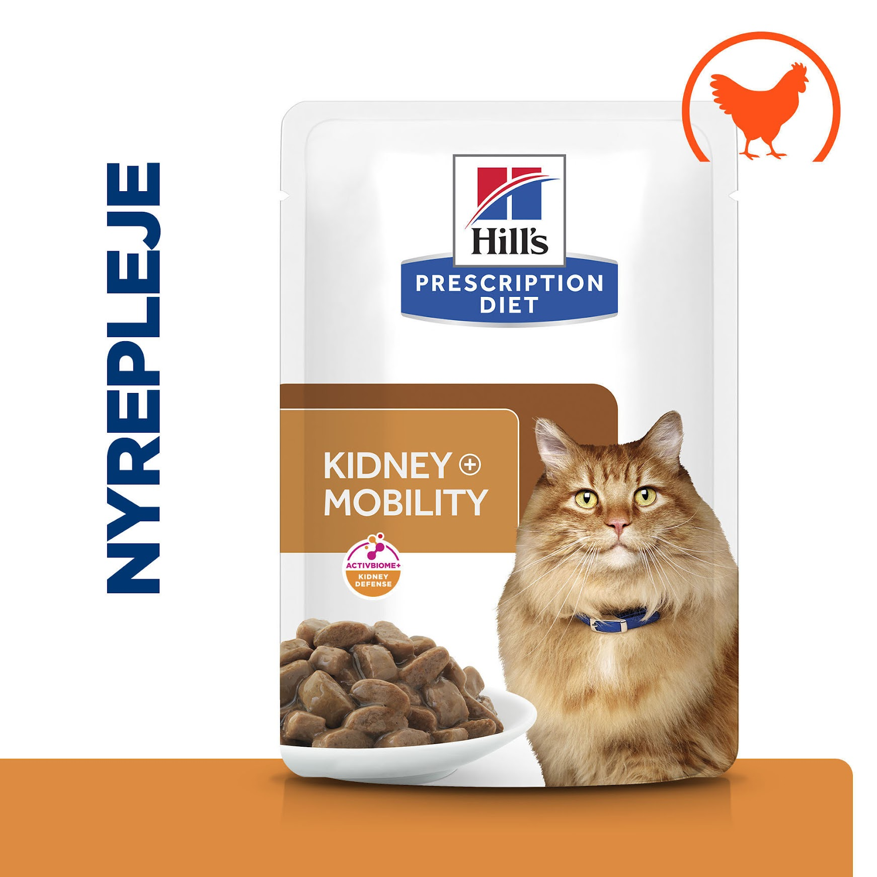 Hill's PRESCRIPTION DIET k/d + Mobility vådfoder til katte med kylling - 12x85g portionsposer