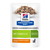 Hill’s PRESCRIPTION DIET Metabolic vådfoder til katte - vægttabsfoder med kylling eller havfisk