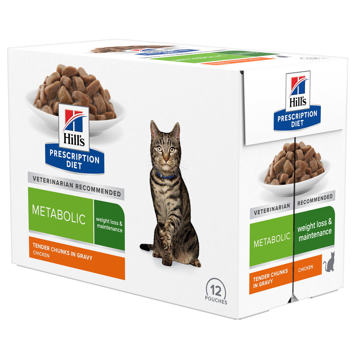 Hill’s PRESCRIPTION DIET Metabolic vådfoder til katte - vægttabsfoder med kylling eller havfisk
