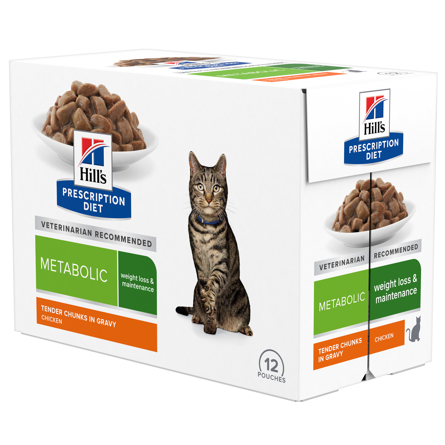 Hill’s PRESCRIPTION DIET Metabolic vådfoder til katte - vægttabsfoder med kylling eller havfisk