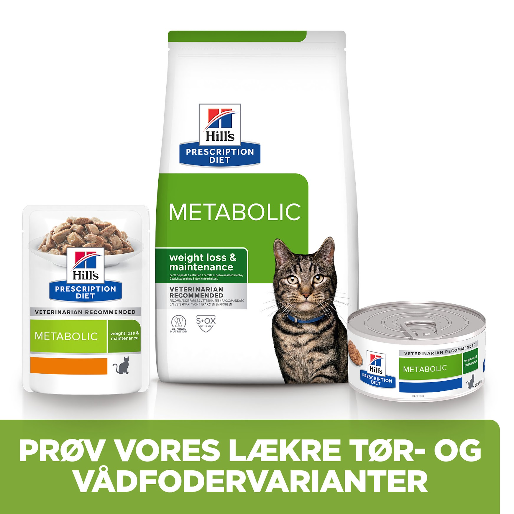 Hill’s PRESCRIPTION DIET Metabolic vådfoder til katte - vægttabsfoder med kylling eller havfisk