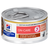 Hill's Prescription Diet On-Care stew til katte med kylling & grøntsager