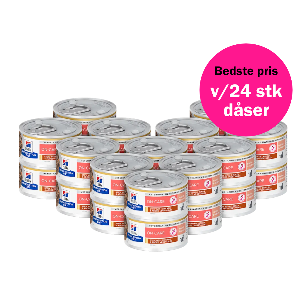 Hill's Prescription Diet On-Care stew til katte med kylling & grøntsager