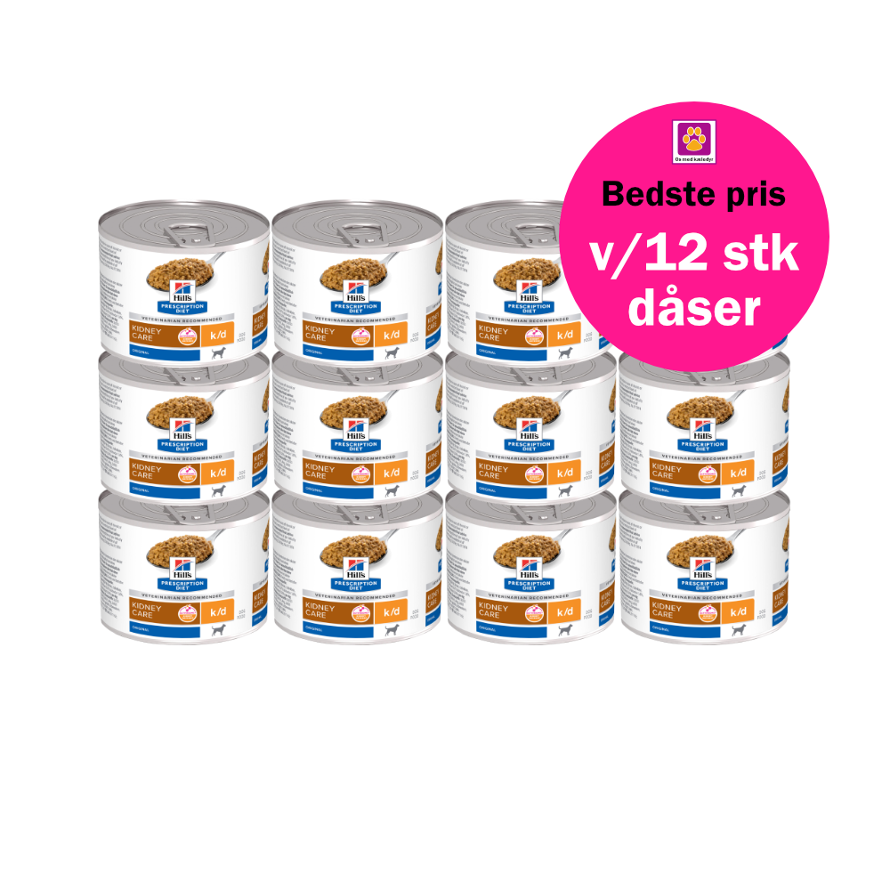 Hill's PRESCRIPTION DIET k/d Kidney Care hundefoder med kylling 180g dåser