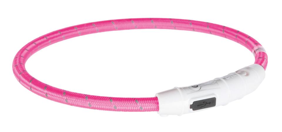 Lyshalsbånd til Hunde, LED, silikone, oplades med USB