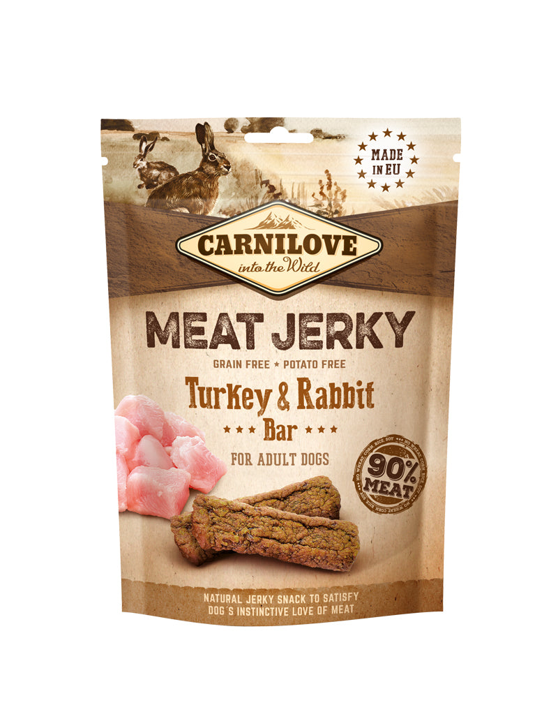Hundegodbidder Kornfri Kalkun med kanin - MEAT JERKY Fillet