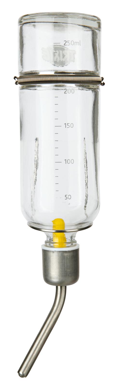 Drikkeflaske, glas med stål ophæng