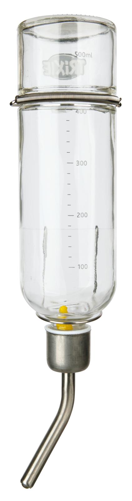 Drikkeflaske, glas med stål ophæng